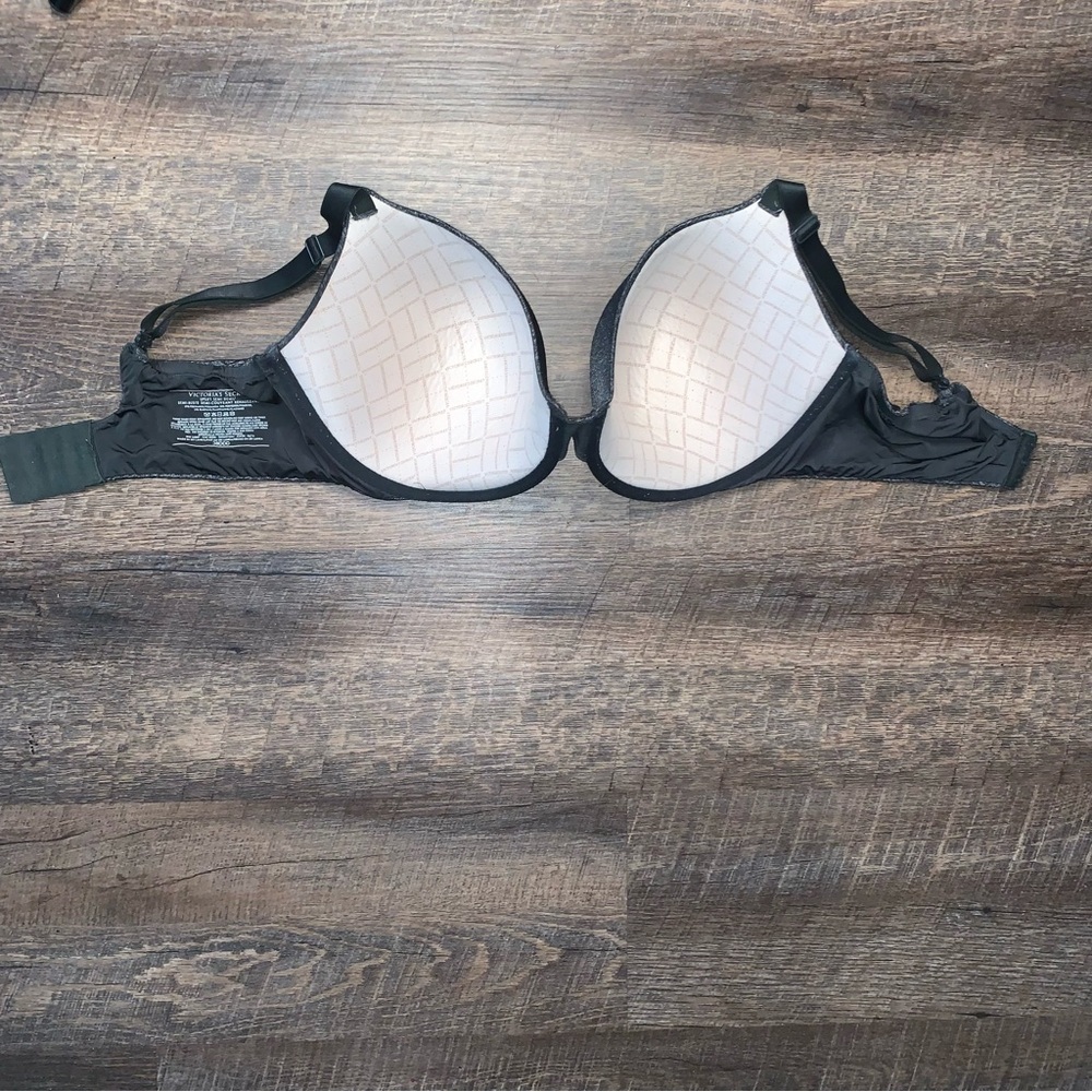 Victoria’s Secret Uplift Semi Demi Size 38DDD/ 38F Charcoal Gray - Picture 3 of 6